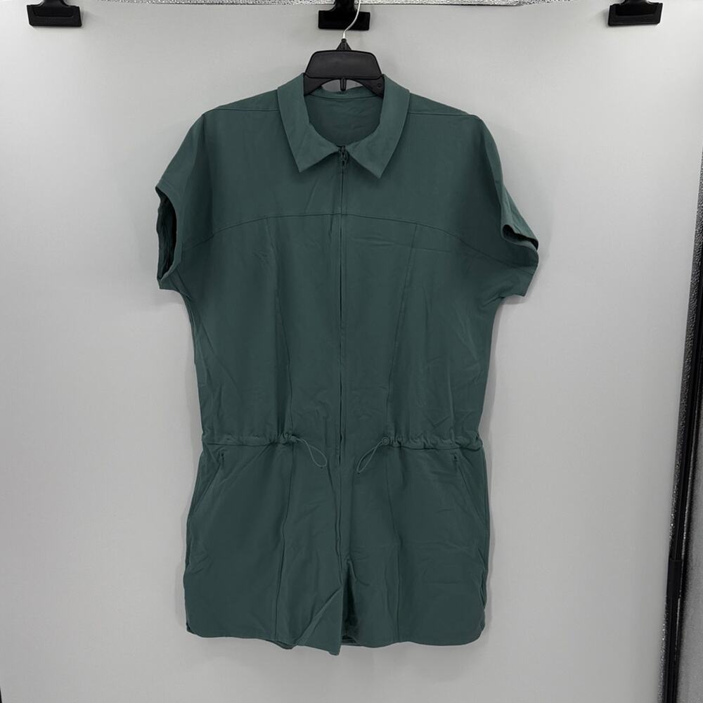 Lululemon Women's Stretch Rib Pocketed Romper - Tidewater Teal - 8